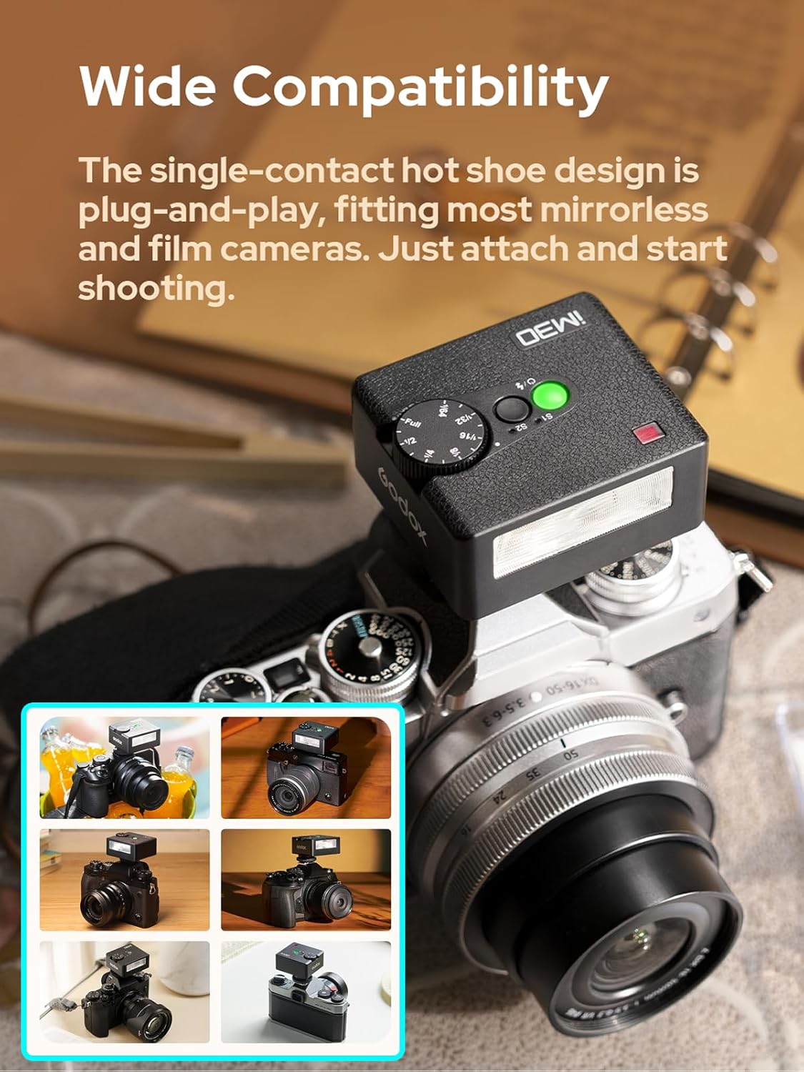 Godox iM30 Mini Camera Flash Speedlite GN15