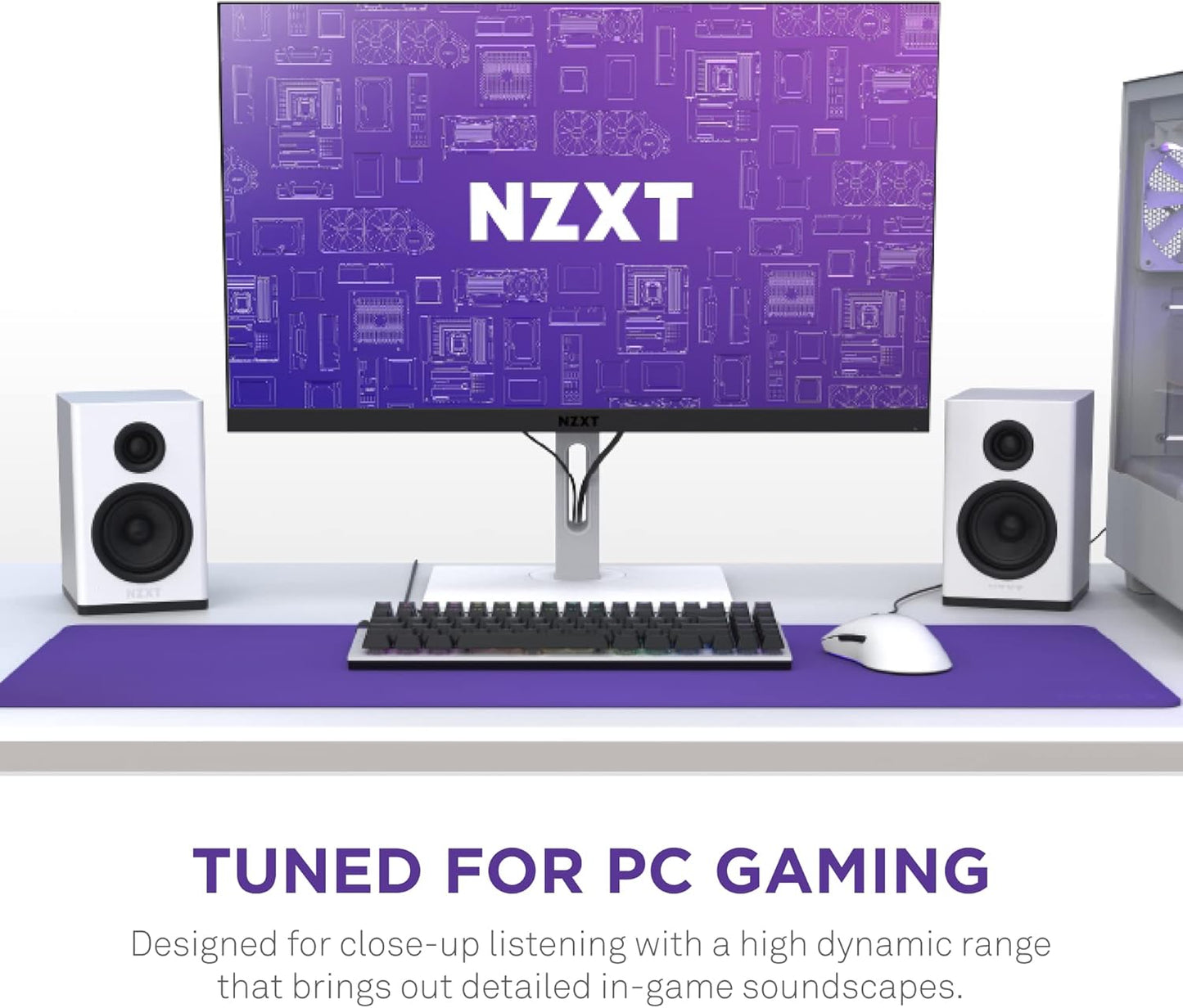 NZXT AP-SPKW2-US - Relay PC Gaming Speakers - White