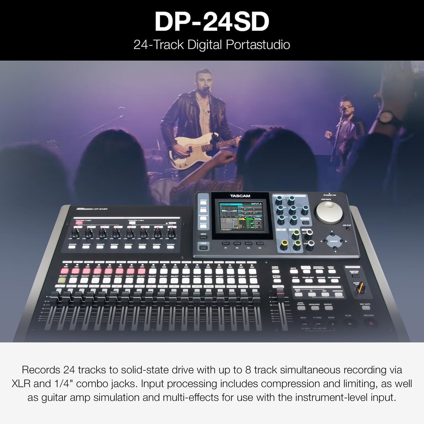Tascam DP-24SD 24-Track Digital Portastudio Multi-Track Recorder