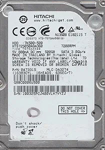 Hitachi HTS725050A9A360 500GB SATA 2.5 Hard Drive — main product image