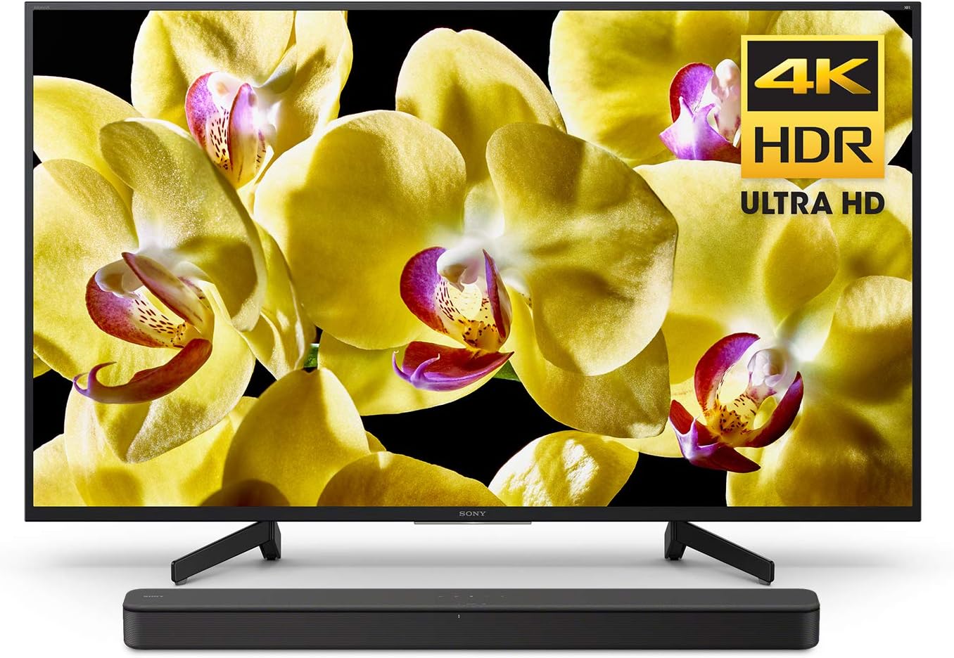 Sony XBR-49X800G 49" 4K Smart TV HT-S100F Sound Bar Bundle