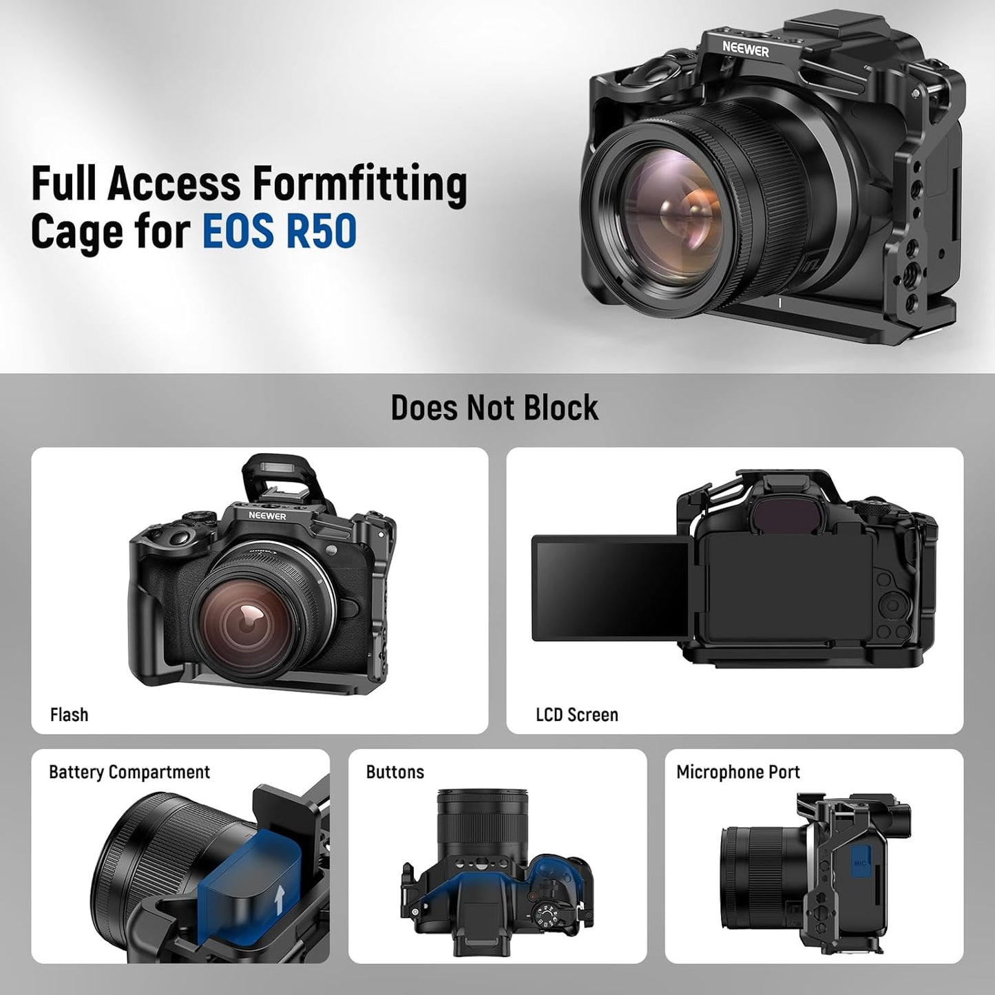 Neewer CA031 Camera Cage for Canon EOS R50