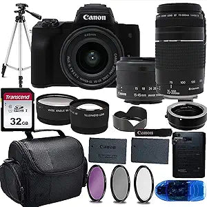 Canon EOS M50 Mark II Mirrorless Camera Bundle