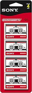 Sony MC90R/4 90-Minute Microcassette 4-Pack