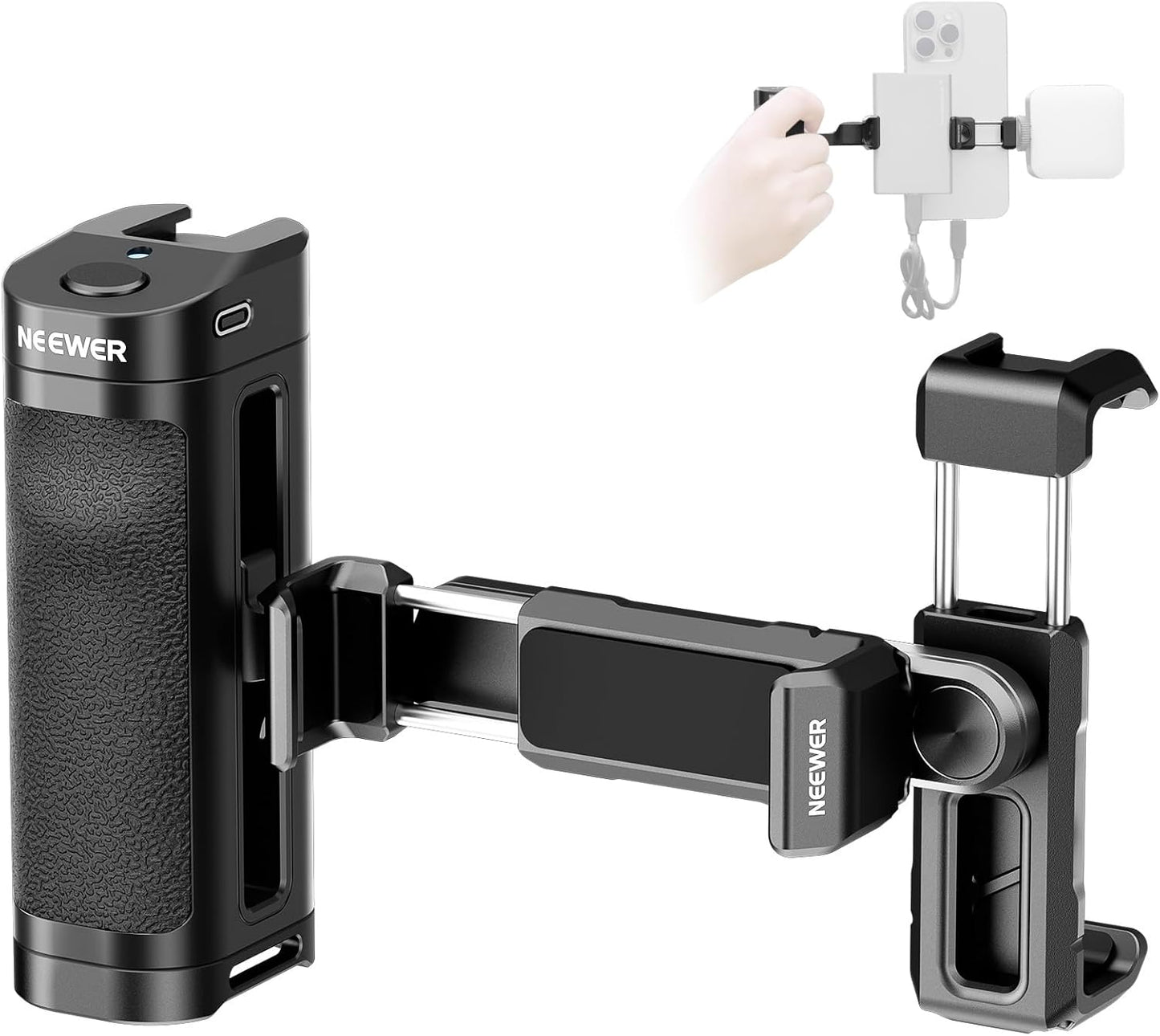 Neewer 10103501 Bluetooth Side Handle Phone Clamp SSD Holder