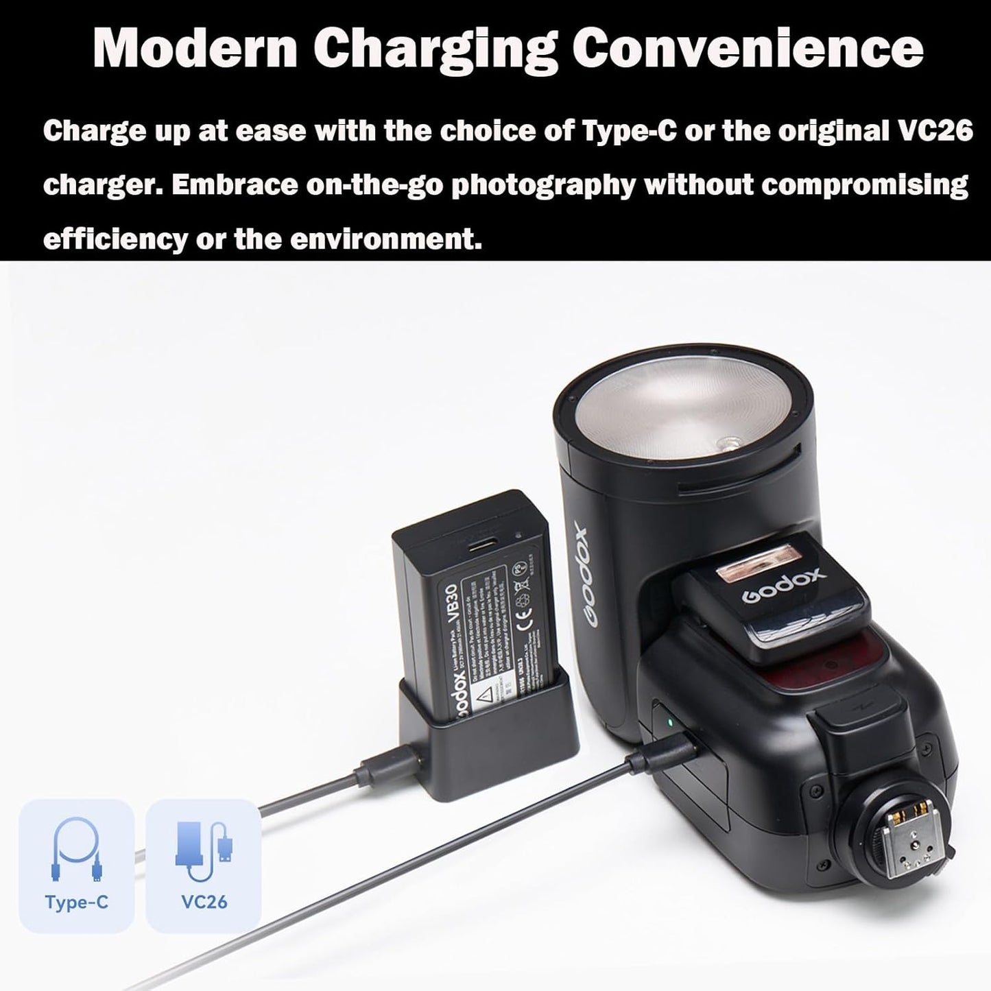 Godox V1ProC Flash for Canon w/ SU-1 Light