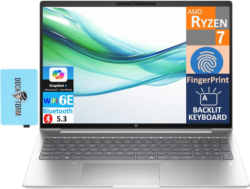 HP ProBook 465 G11 Ryzen 7 Laptop + USB Hub — main product image