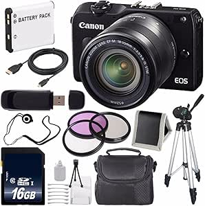 Canon EOSM2 BLACK 18-55 B7 18MP Digital Camera