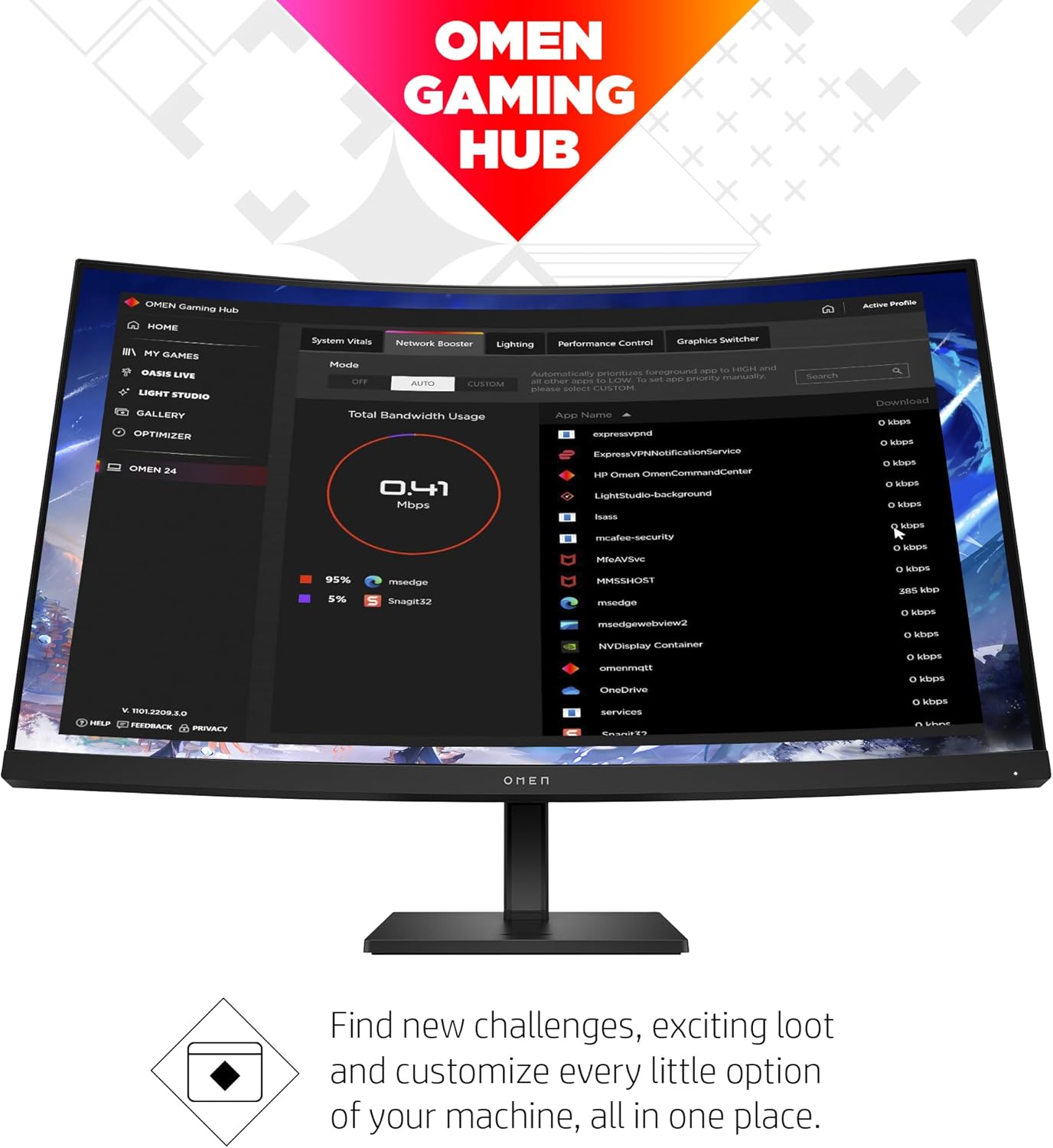 HP OMEN 32c 165Hz QHD Curved Gaming Monitor