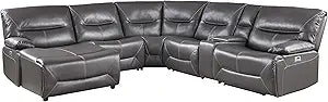 Lexicon Westby Power Reclining Sectional Sofa Gray — main product image