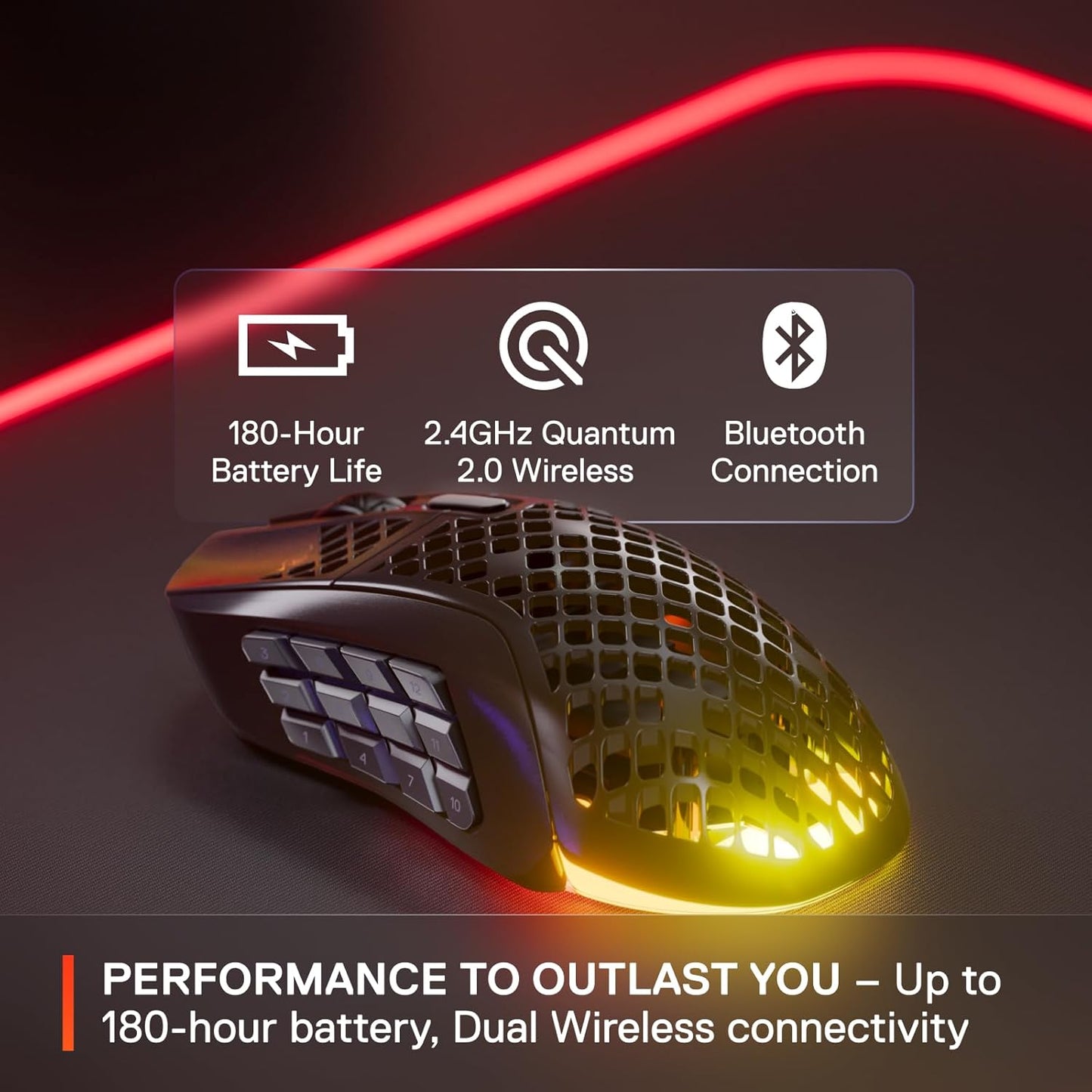 SteelSeries 62618 Aerox 9 Wireless RGB Gaming Mouse