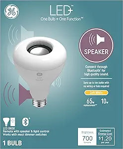GE LED+ Bluetooth Speaker BR30 Floodlight Bulb
