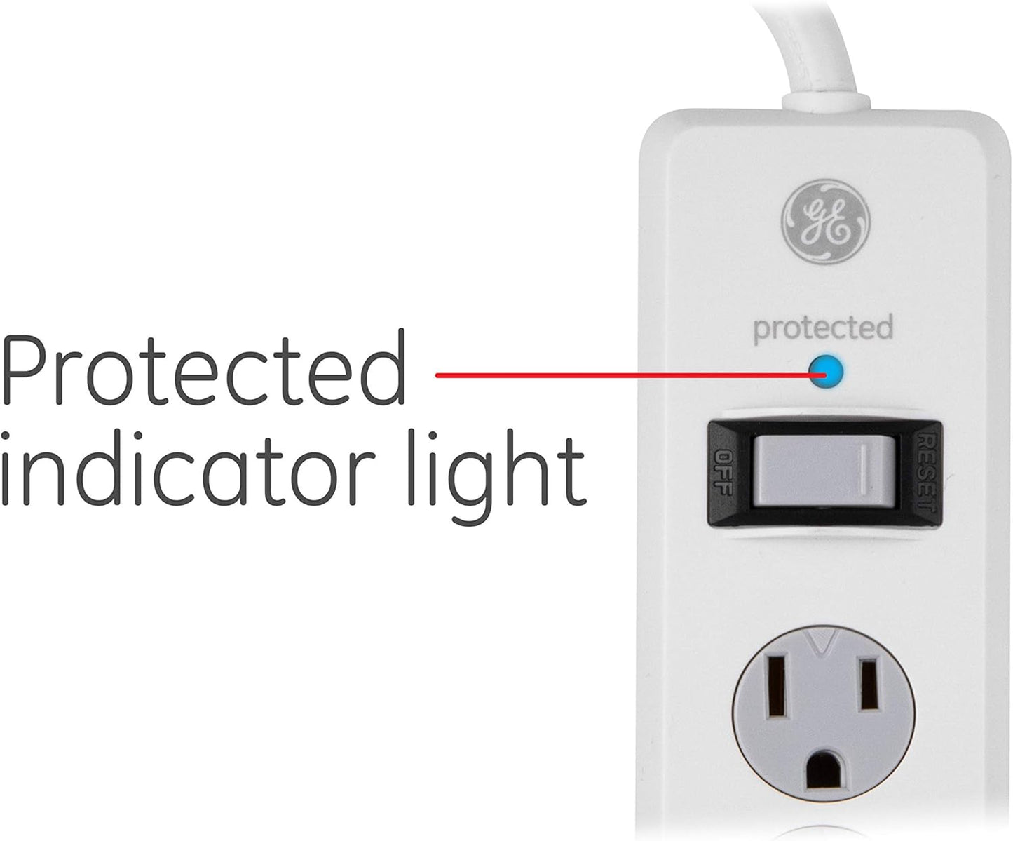 GE 54634 6-Outlet Surge Protector Power Strip 2-Pack