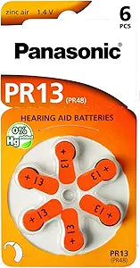 Panasonic 2A/7101/49 PR13 Hearing Aid Batteries 6-Pack — main product image
