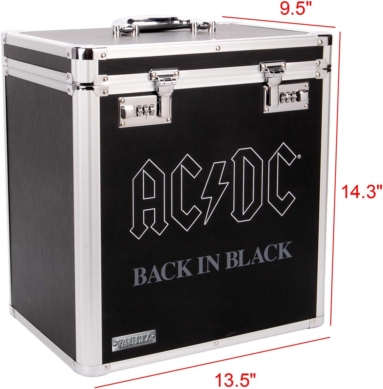 Vaultz VZ03922 Vinyl Record Storage Box - AC/DC Design