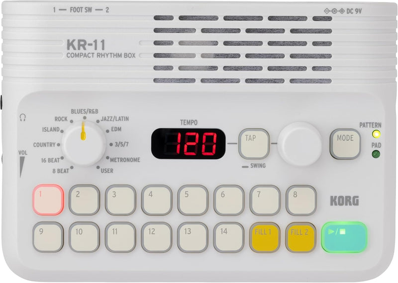 Korg KR11 Compact Rhythm Machine Practice Drum Machine — main product image