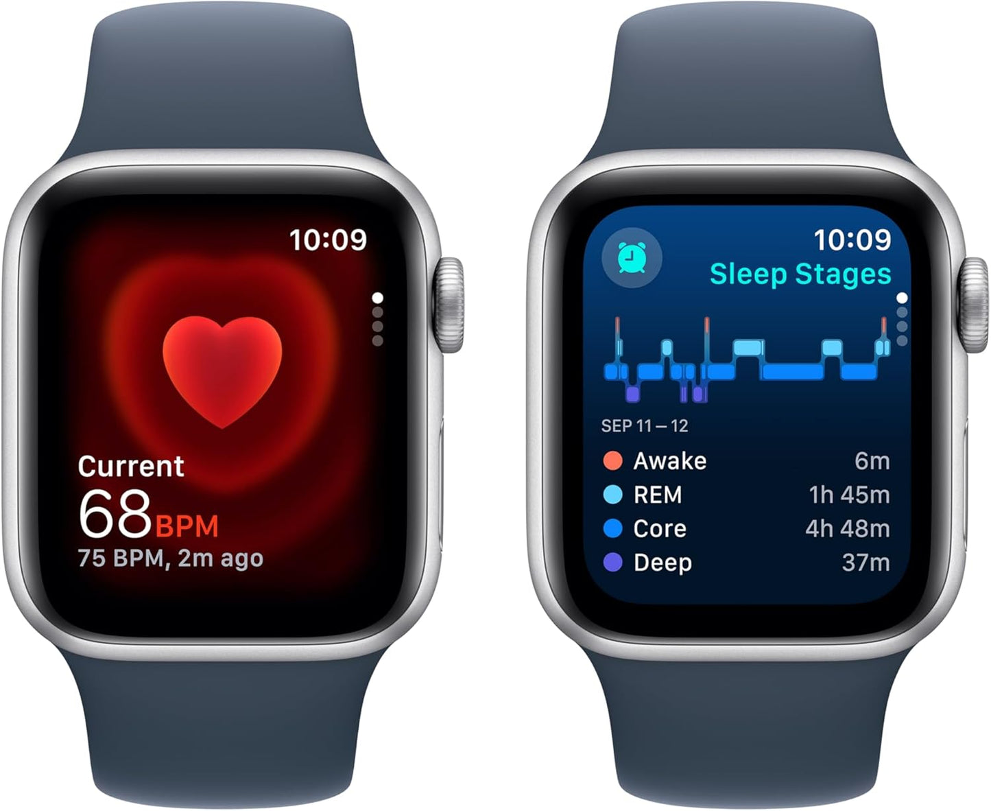 Apple Watch SE (2nd Gen, GPS) Silver (Renewed)