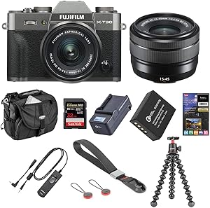 Fujifilm X-T30 Mirrorless Camera - 15-45mm Lens Kit & Bundle