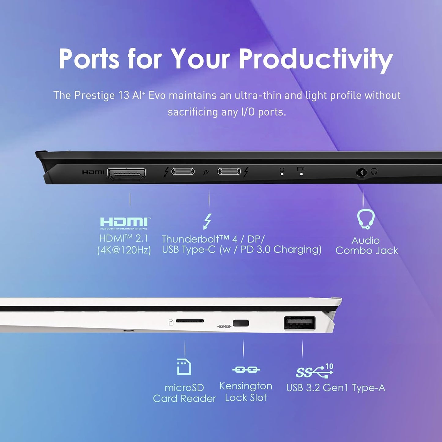 MSI PRE13EVOA2014 Prestige 13 AI+ Evo 2.8K OLED Laptop