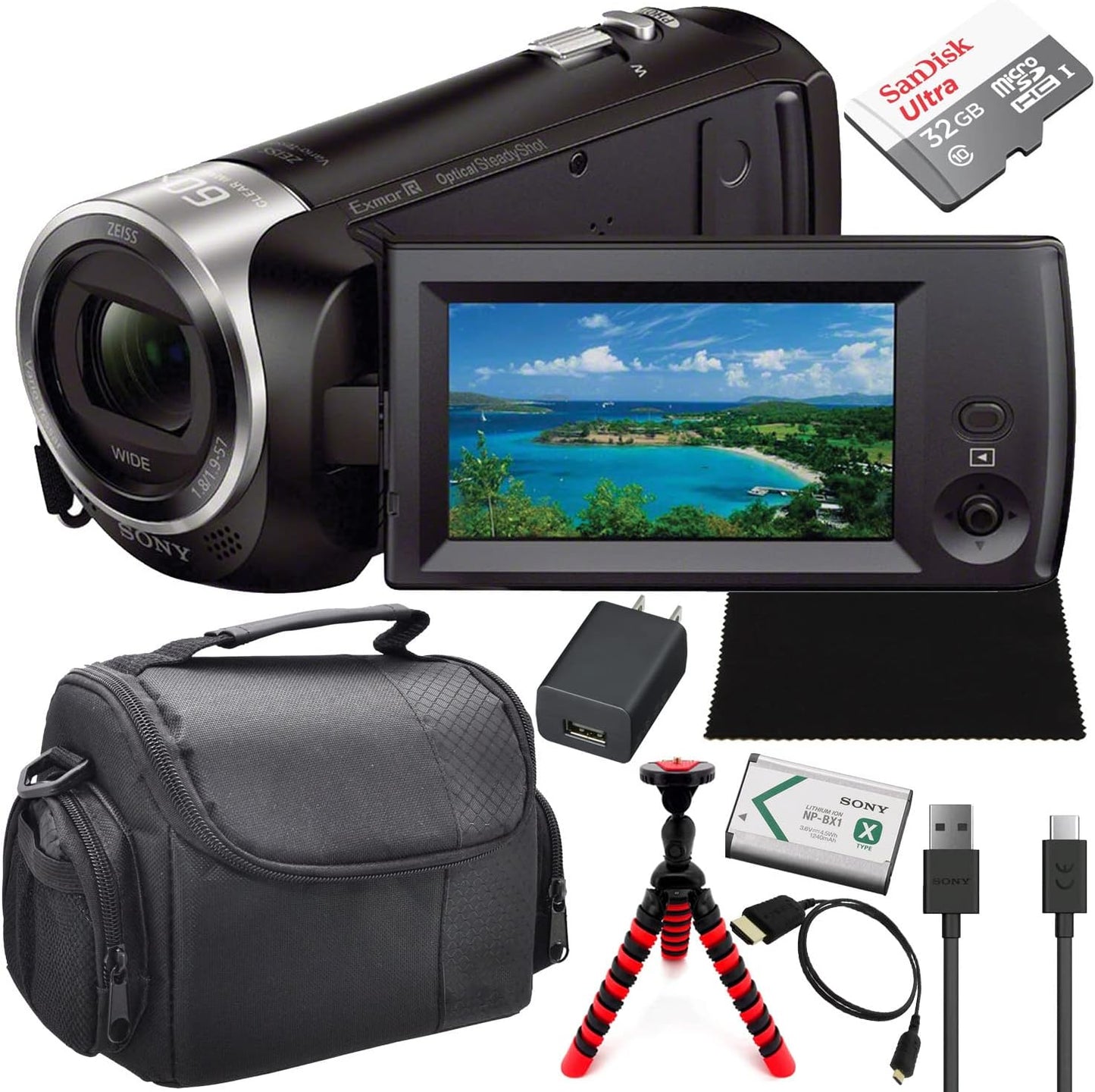 Sony HDR-CX405 HD Handycam Camcorder Bundle