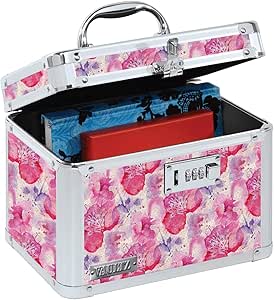 Vaultz VZ03807 Combination Lock Box Floral Security Safe