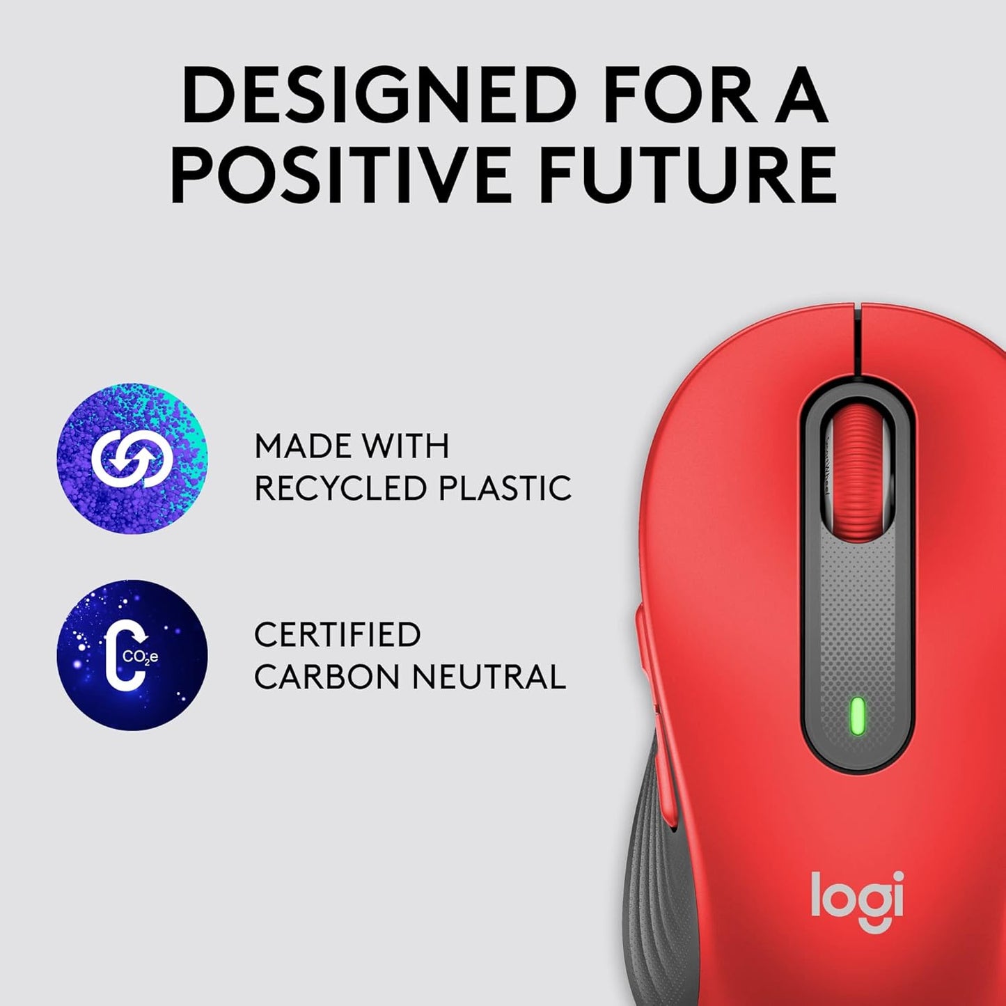 Logitech Signature M650 L Wireless Mouse - Classic Red (Renewed)