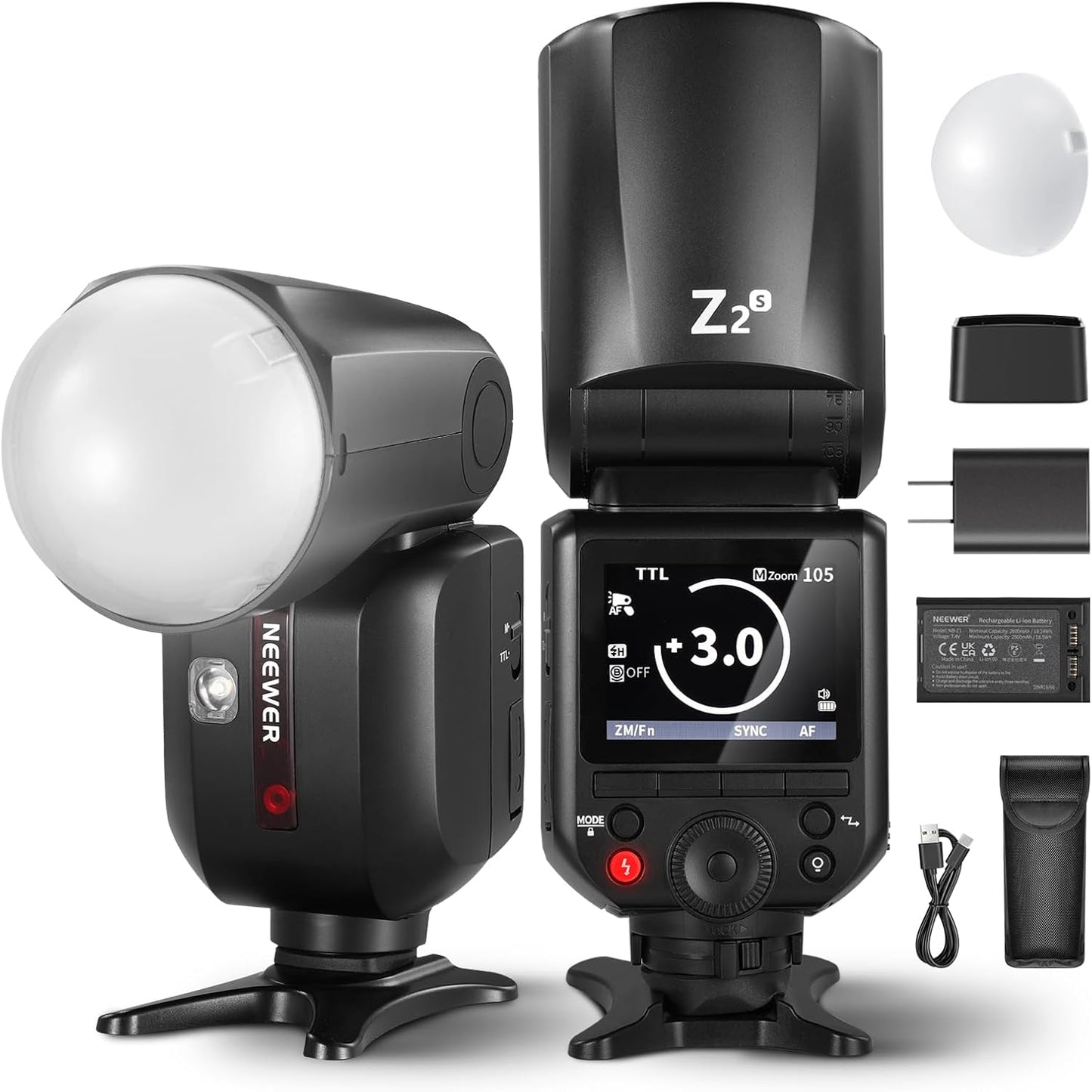 Neewer Z2-S TTL Round Head Flash Speedlite for Sony