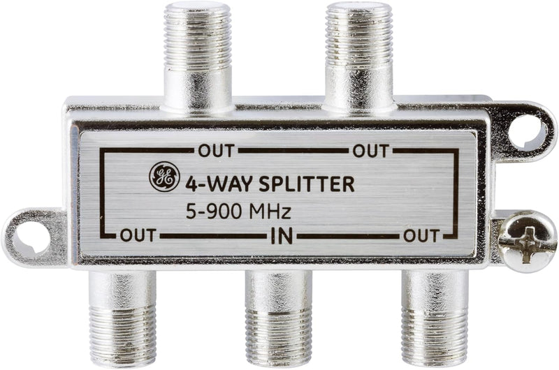 GE 35047 4-Way Coaxial Cable Splitter 5-900 MHz — main product image