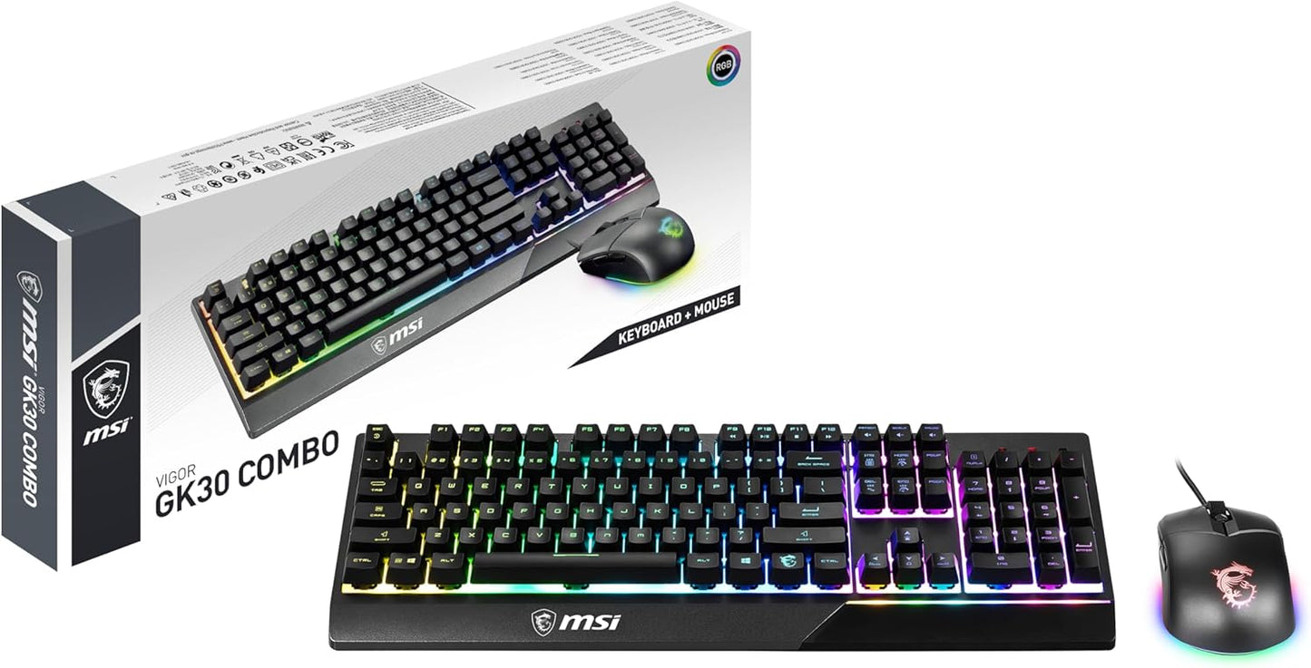 MSI VIGOR GK30 COMBO RGB Gaming Keyboard Mouse Set