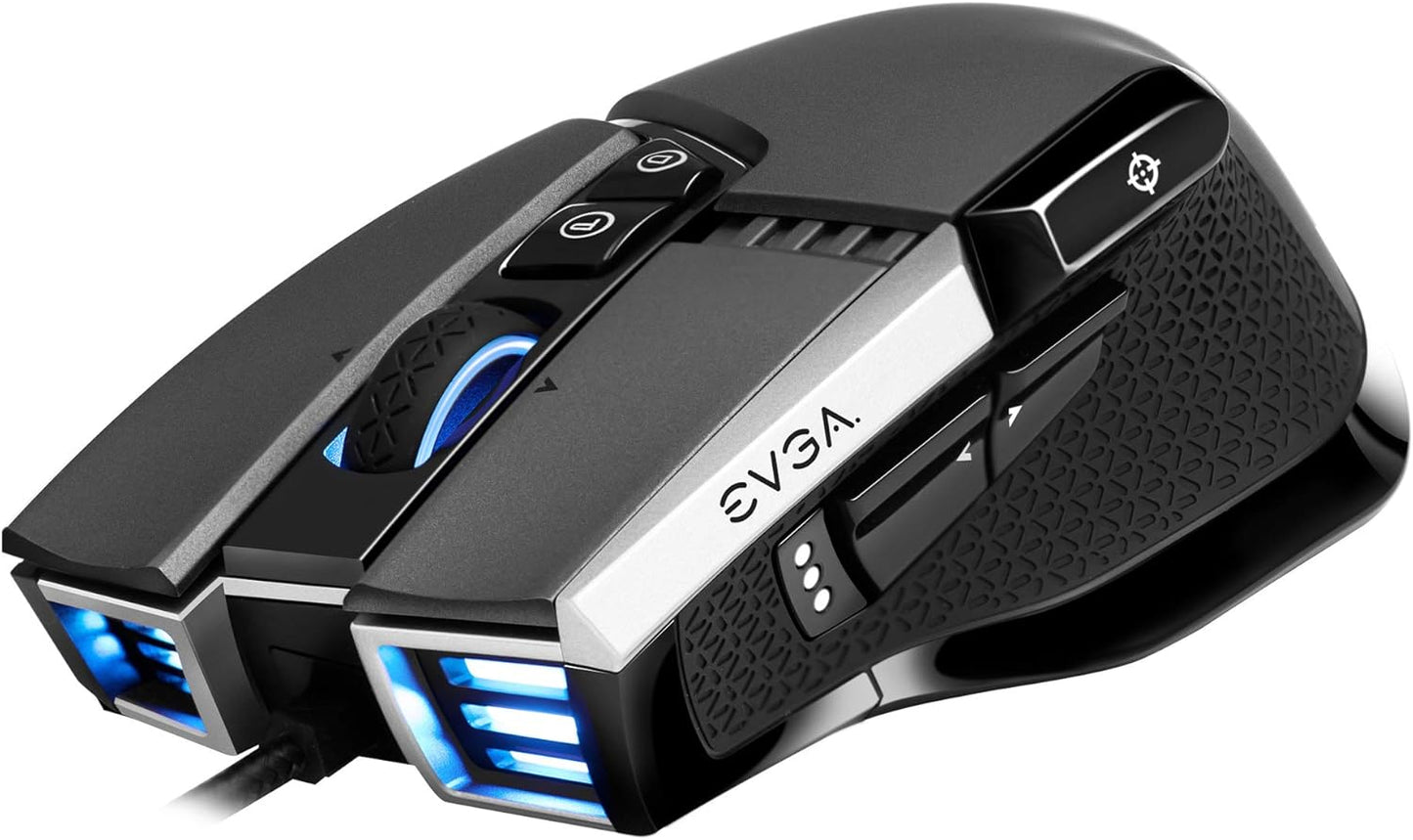 EVGA 903-W1-17GR-KR X17 Gaming Mouse Wired Customizable Grey