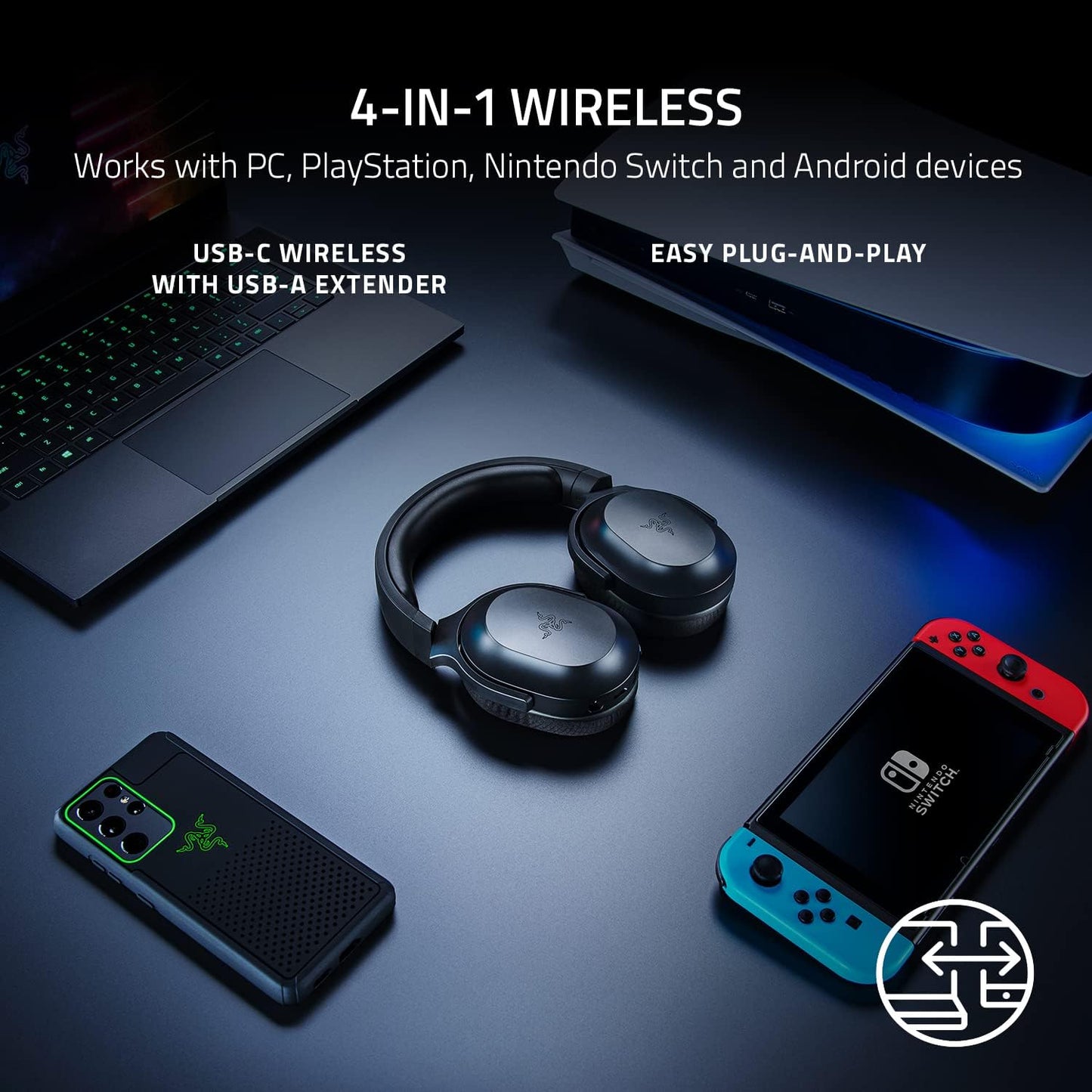 Razer Barracuda X Multi-Platform Wireless Gaming Headset (Renewed)