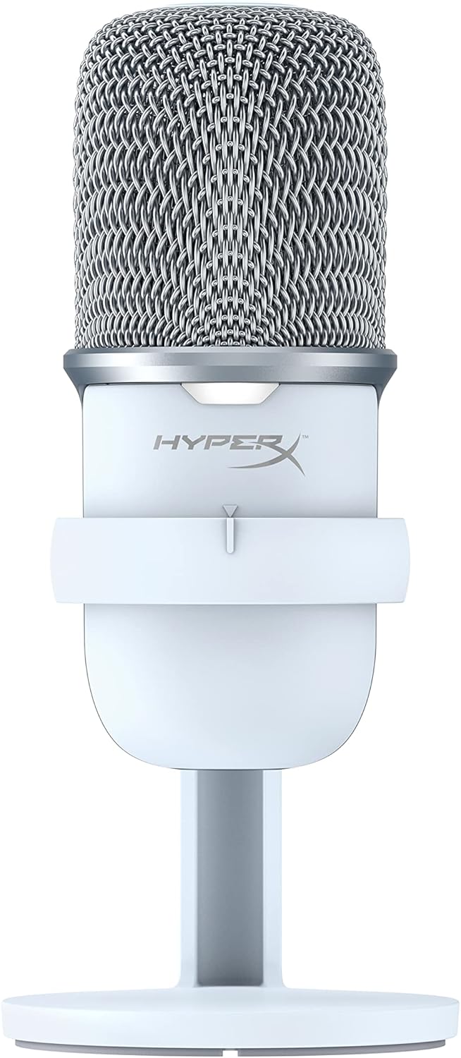 HyperX 519T2AA SoloCast USB Condenser Gaming Microphone - White — main product image