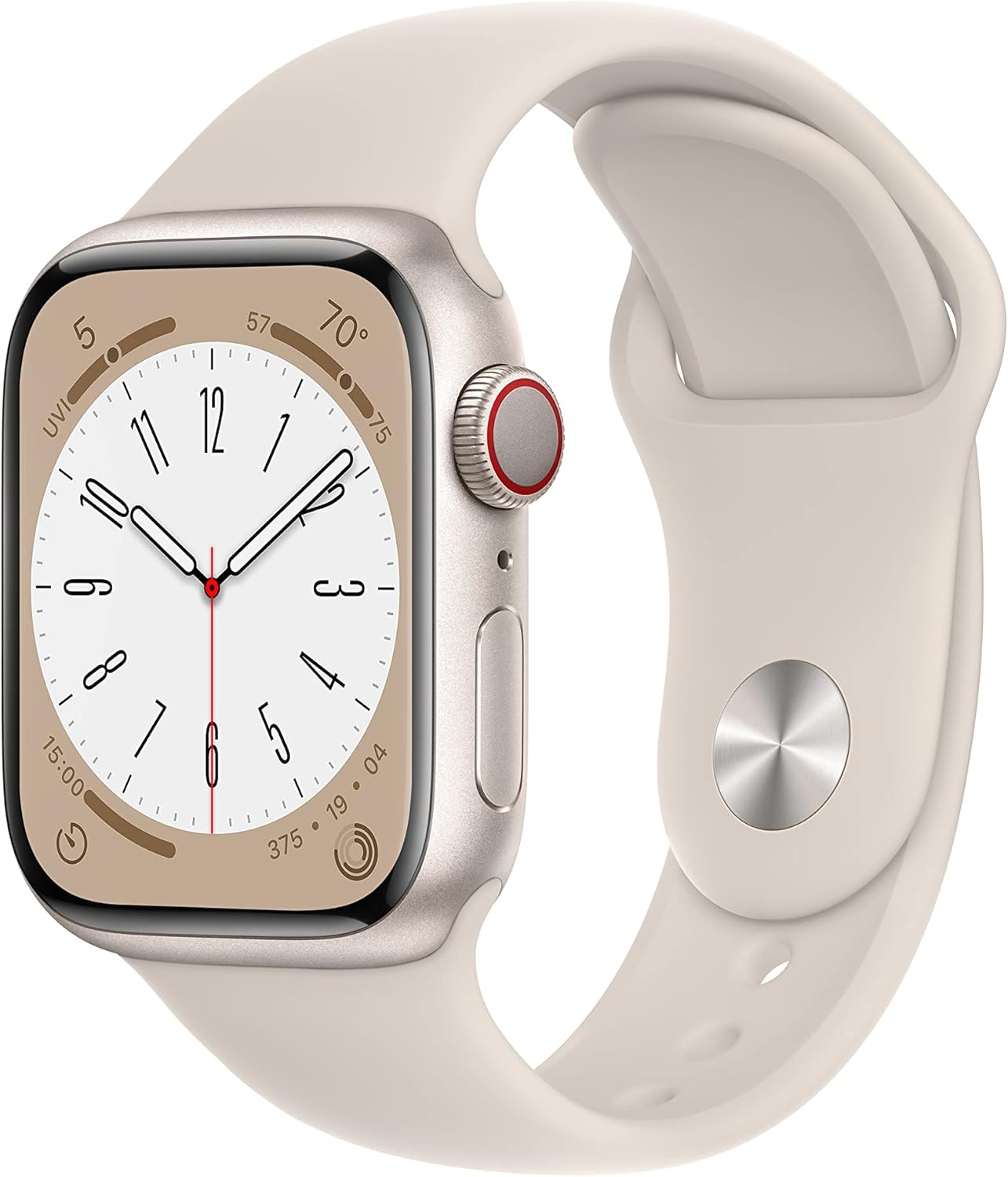 Apple Watch Series 8 GPS + Cellular 41mm Starlight Renewed