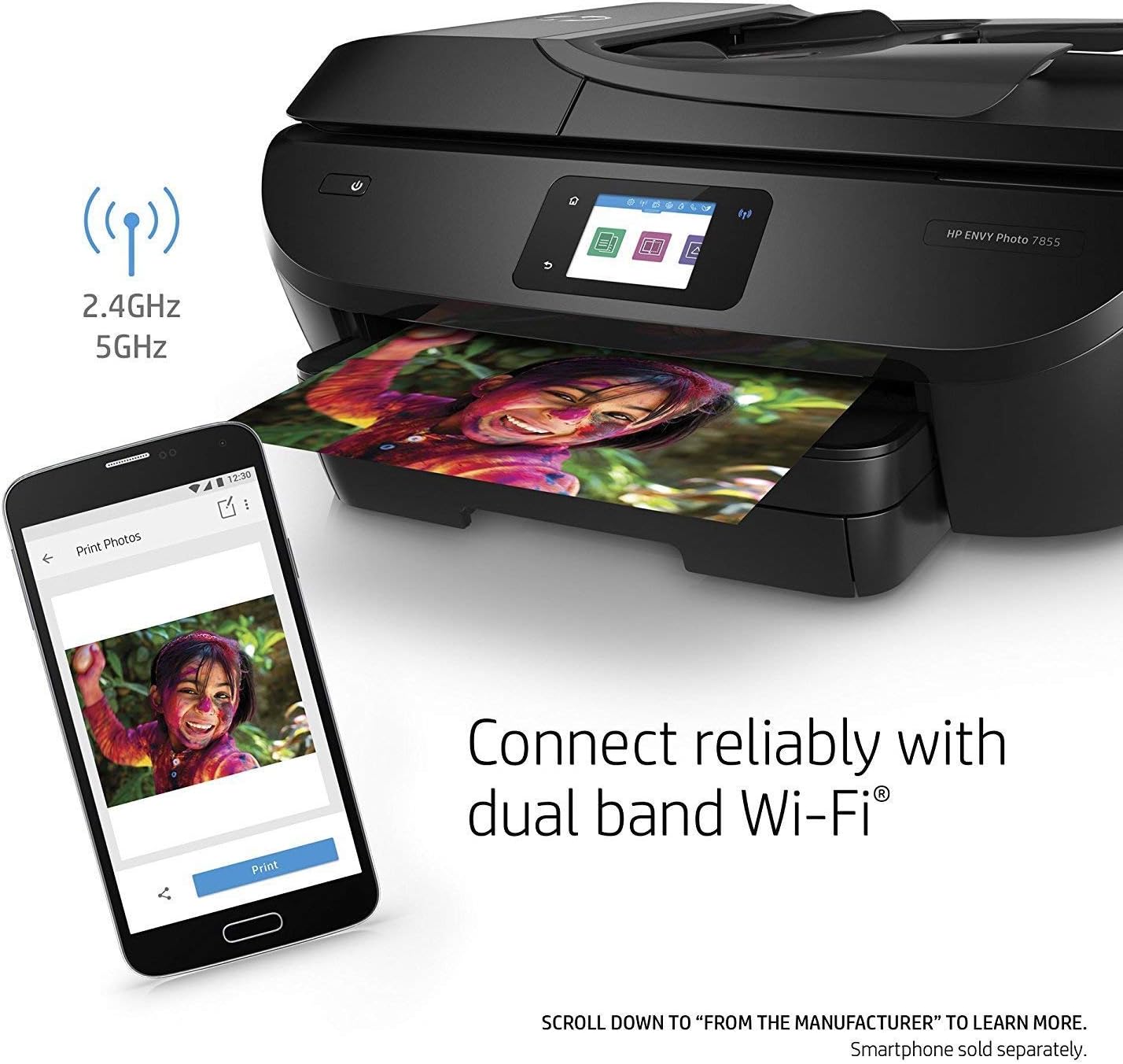 HP 7855 Envy Wireless Photo Printer (Renewed)