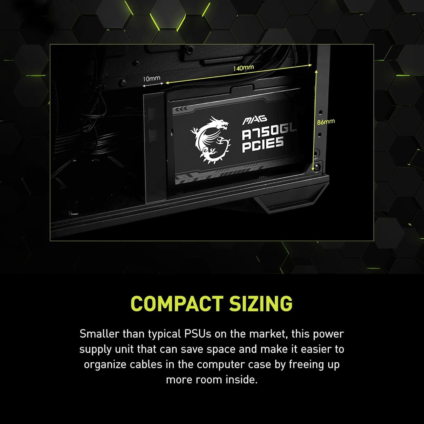 MSI MAG A750GL PCIE5 750W 80+ Gold ATX 3.1 PSU
