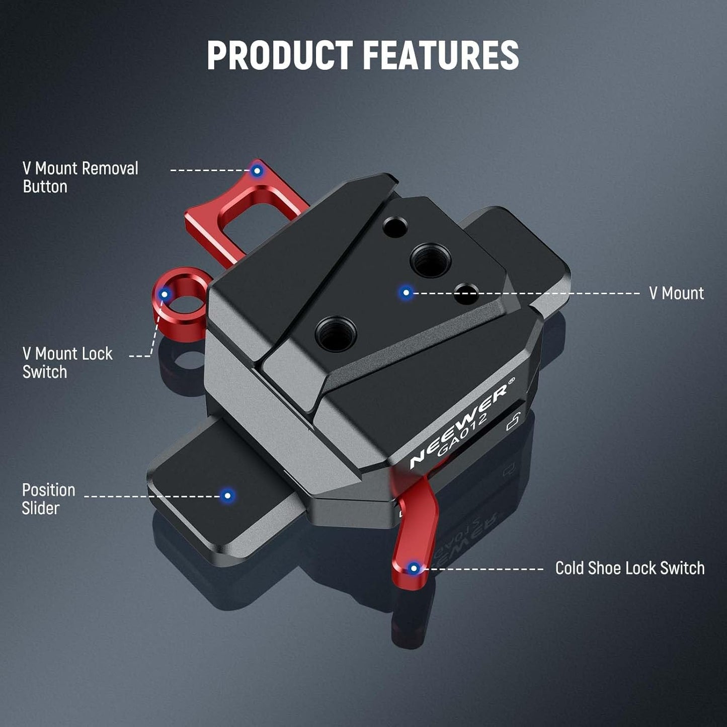 Neewer 10103281 Mini V Mount Battery Plate Gimbal