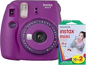 Fujifilm FUJIMINI920 Instax Mini 9 Instant Camera (Purple) + Film