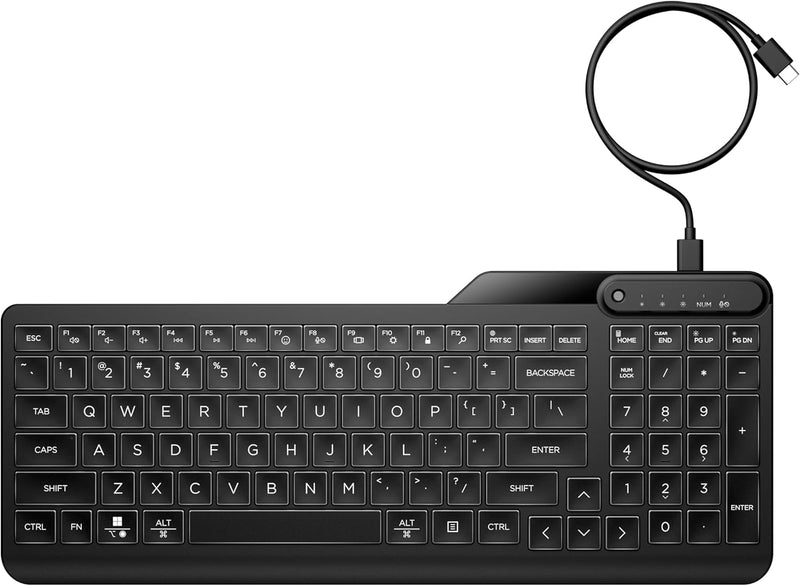 HP 7N7C0AA#ABA 400 Backlit Wired Keyboard - USB-C — main product image