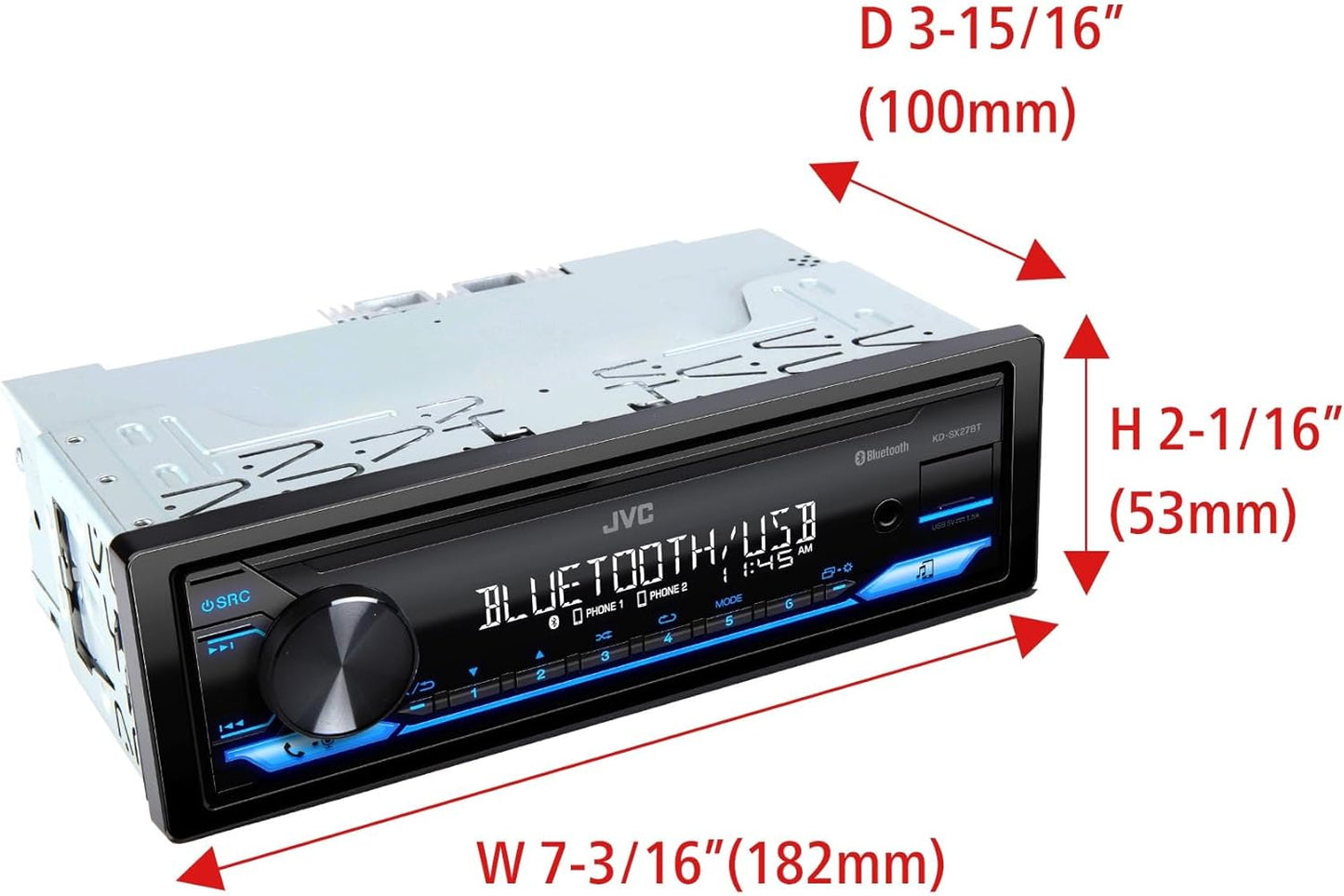 JVC KD-SX27BT Bluetooth Car Stereo Receiver