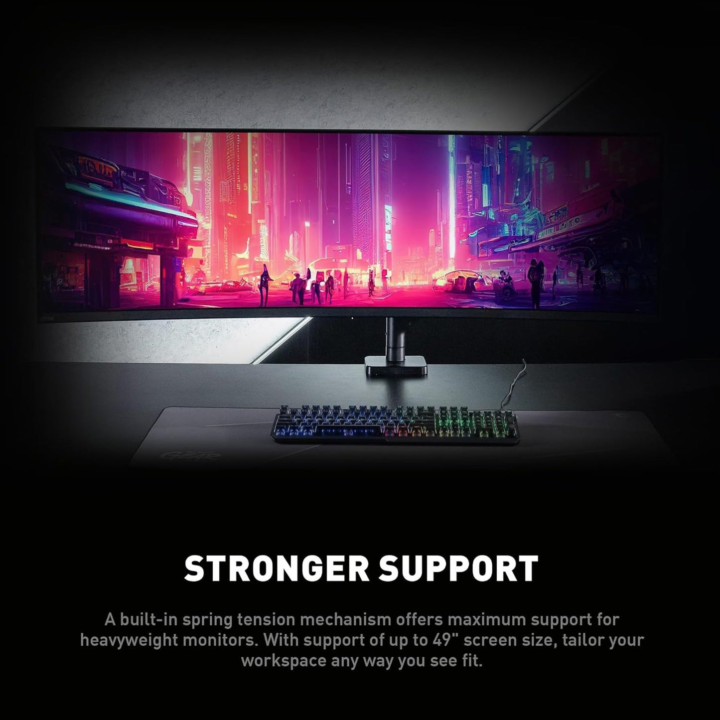 MSI MAGMT201 Single Monitor Stand Arm 49" VESA Mount