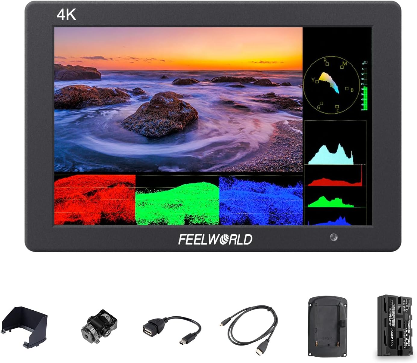 FEELWORLD T7 PLUS V2-ANP55 7" 4K HDMI Camera Field Monitor Kit