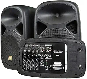 Monoprice 604355 130W 8-Channel PA System with 10" Speakers