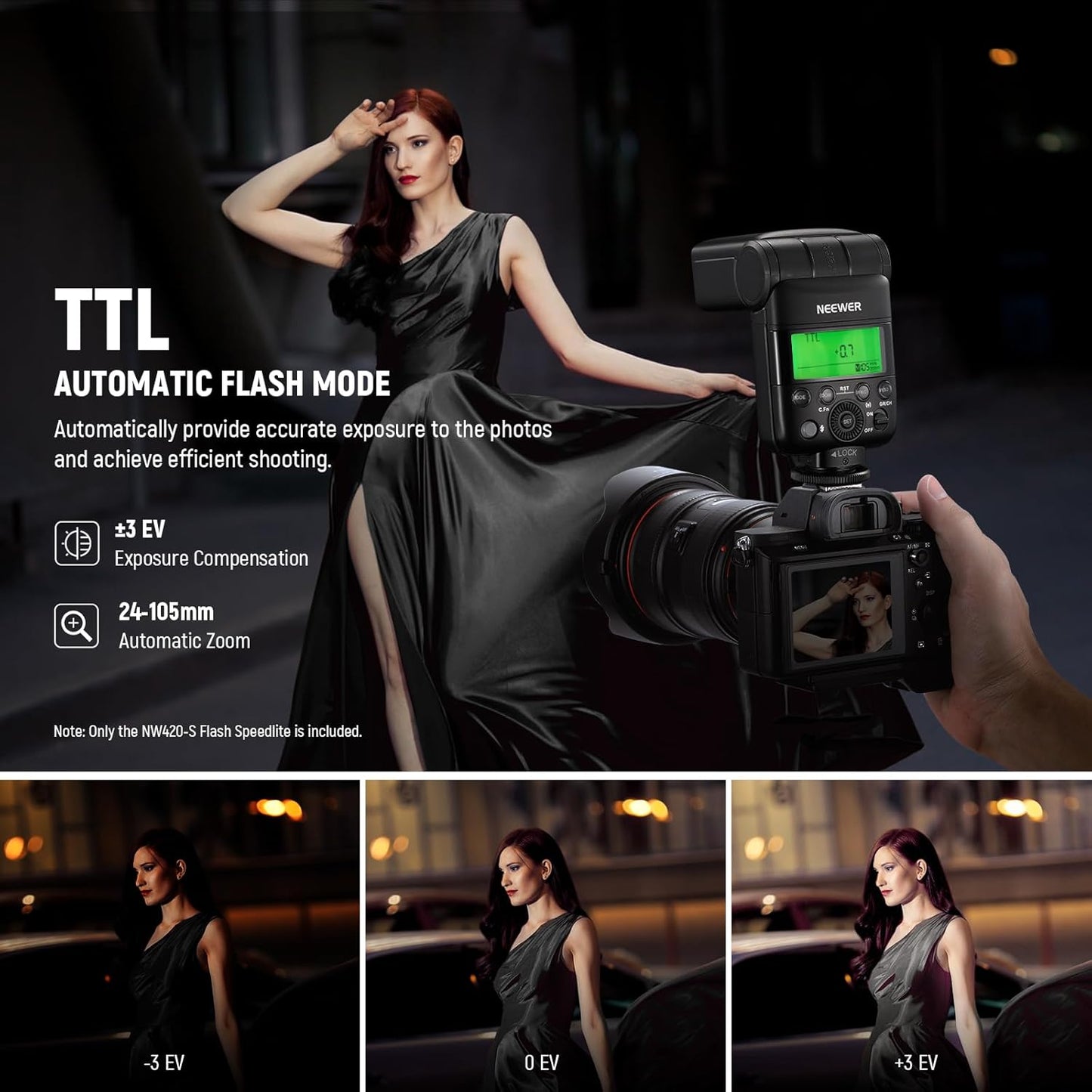 Neewer 10100917 Mini TTL Flash Speedlight for Sony