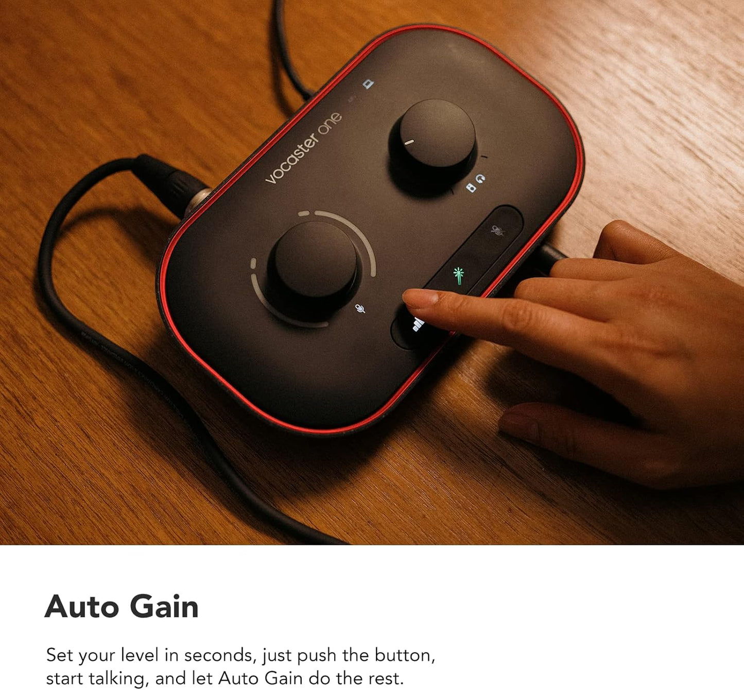 Focusrite AMS-VOCASTER-ONE Podcasting Audio Interface Solo Creator