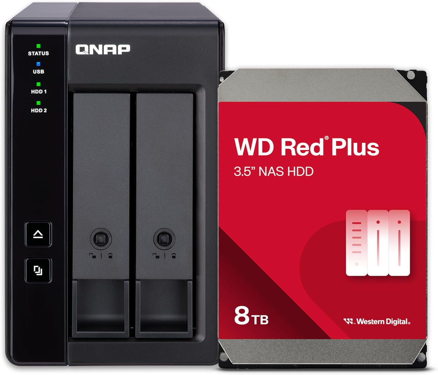 QNAP TR-002 8TB 2-Bay DAS RAID 1 Bundle