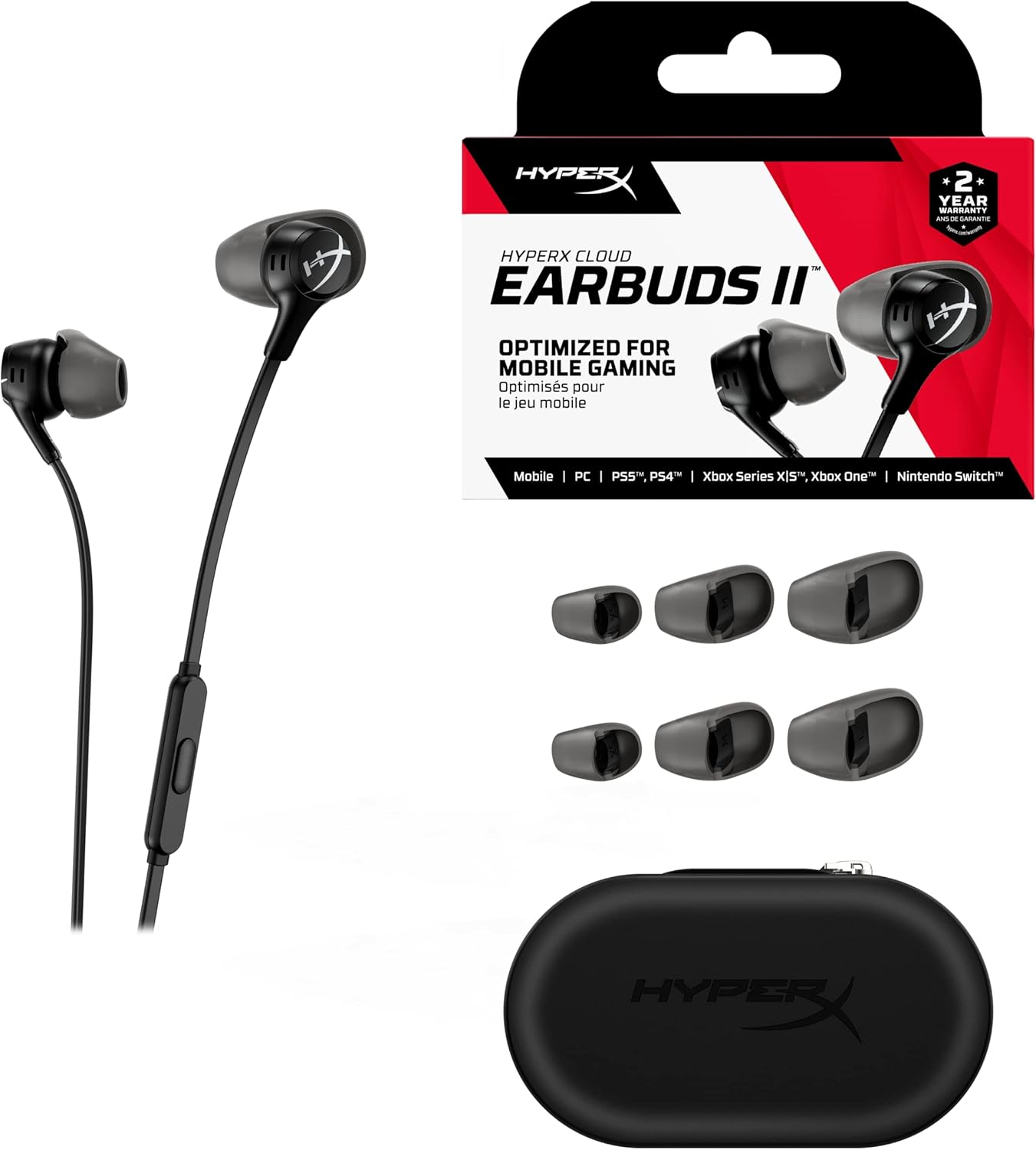 HyperX 70N24AA Cloud Earbuds II In-Ear Gaming Headset