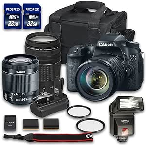 Canon EOS 70D DSLR Camera Lens Bundle