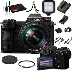 Panasonic DC-S1RMK Lumix S1R Mirrorless Camera + 24-105mm Lens Bundle