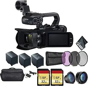 Canon 3666C002 XA40 4K UHD Camcorder Bundle: Batteries, Cards