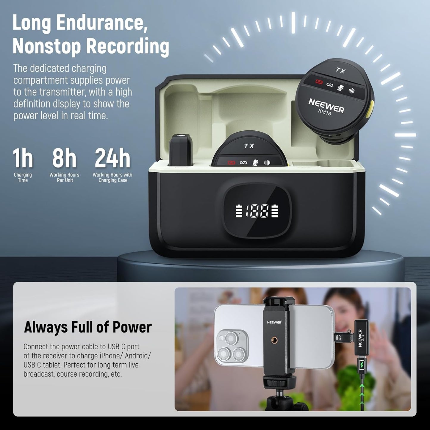 Neewer B0DK783X81 Wireless Lavalier Microphone Set